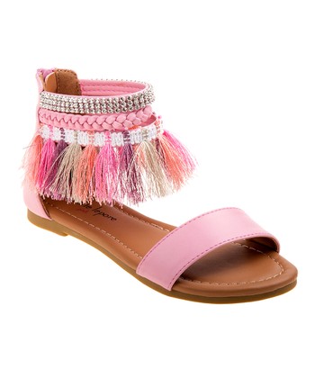 Pink Tassel Sandals